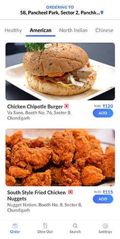 food delivery app image