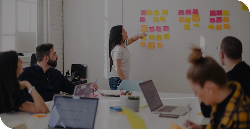 team members in a meeting